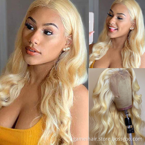 100  with part front  deep curl 36 front  3 tone european lace frontal wig 13x6 real  wave 613 curly human hair lace wig